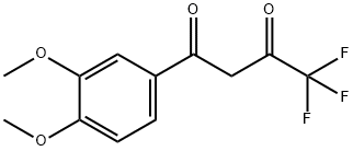 1-(3,4-二甲氧苯基)-4,4,4-三氟-丁烷-1,3-二酮 结构式