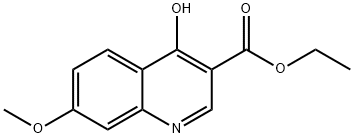 4-羟基-7-甲氧基喹啉-3-甲酸乙酯 结构式