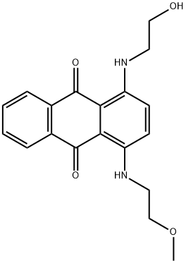 1-[(2-hydroxyethyl)amino]-4-[(2-methoxyethyl)amino]anthraquinone Struktur