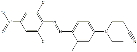 3-[[4-[(2,6-dichloro-4-nitrophenyl)azo]-3-methylphenyl]ethylamino]propiononitrile Struktur