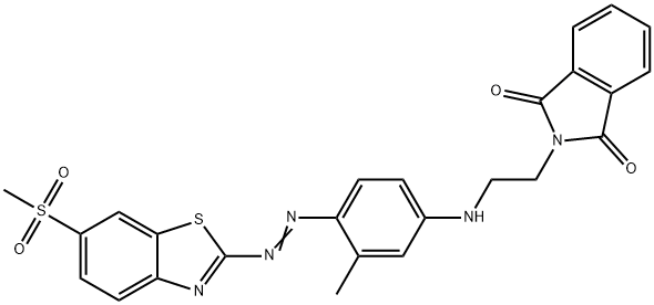 N-[2-[[3-methyl-4-[[6-(methylsulphonyl)benzothiazol-2-yl]azo]phenyl]amino]ethyl]phthalimide Structure