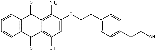 1-amino-4-hydroxy-2-[2-[4-(2-hydroxyethyl)phenyl]ethoxy]anthraquinone Struktur