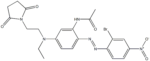 N-[2-[(2-Bromo-4-nitrophenyl)azo]-5-[[2-(2,5-dioxo-1-pyrrolidinyl)ethyl]ethylamino]phenyl]acetamide Struktur