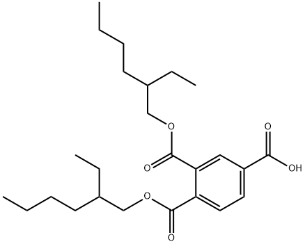 Benzene-1,2,5-tricarboxylic acid 1,2-bis(2-ethylhexyl) ester Structure