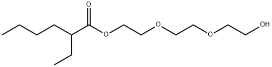 2-[2-(2-hydroxyethoxy)ethoxy]ethyl 2-ethylhexanoate Struktur