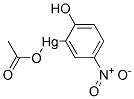 アセチルオキシ(2-ヒドロキシ-5-ニトロフェニル)水銀(II) 化学構造式