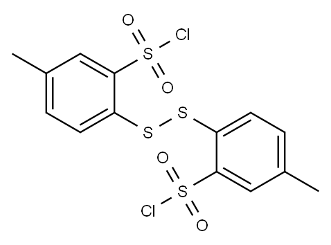 2,2'-Dithiobis[5-methylbenzenesulfonic acid chloride] Struktur
