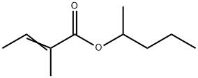 2-Butenoic acid, 2-Methyl-, 1-Methylbutyl ester Struktur