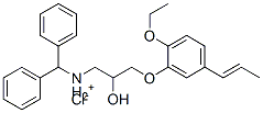 1-[(ジフェニルメチル)アミノ]-3-[2-エトキシ-5-[(E)-1-プロペニル]フェノキシ]-2-プロパノール・塩酸塩 化学構造式