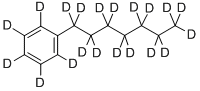 N‐ヘプチルベンゼン‐D20 化学構造式