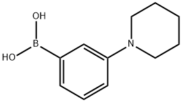 B-[3-(1-哌啶基)苯基]-硼酸 结构式