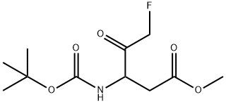 3-[[(tert-Butoxy)carbonyl]amino]-5-fluoro-4-oxopentanoic acid methyl ester 化学構造式