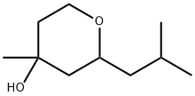 2-ISOBUTYL-4-HYDROXY-4-METHYLTETRAHYDROPYRAN Struktur