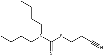Dibutyldithiocarbamic acid 2-cyanoethyl ester Struktur