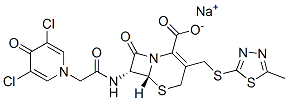 Cefazedone sodium salt Struktur