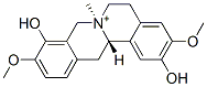 (7R,13aS)-5,8,13,13a-Tetrahydro-2,9-dihydroxy-3,10-dimethoxy-7-methyl-6H-dibenzo[a,g]quinolizinium Struktur