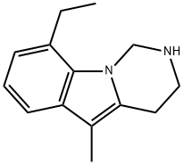 Pyrimido[1,6-a]indole, 9-ethyl-1,2,3,4-tetrahydro-5-methyl- (9CI) Structure