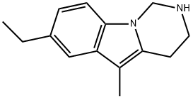 Pyrimido[1,6-a]indole, 7-ethyl-1,2,3,4-tetrahydro-5-methyl- (9CI) Structure