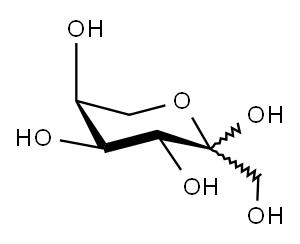 D-Fructose-5-13C, 635325-97-2, 结构式