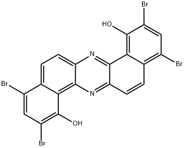 2,4,9,11-tetrabromodibenzo[a,h]phenazine-1,8-diol Struktur