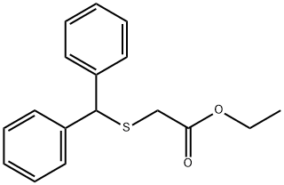 2-(二苯甲基硫代)乙酸乙酯, 63547-23-9, 结构式