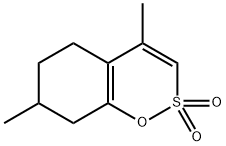 5,6,7,8-テトラヒドロ-4,7-ジメチル-1,2-ベンゾオキサチイン2,2-ジオキシド 化学構造式