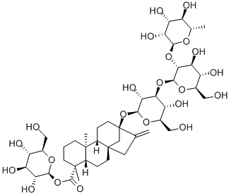 (4R)-13-[[2-O-(6-デオキシ-α-L-マンノピラノシル)-3-O-(β-D-グルコピラノシル)-β-D-グルコピラノシル]オキシ]カウラ-16-エン-18-酸β-D-グルコピラノシル