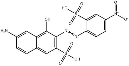 6-amino-4-hydroxy-3-[(4-nitro-2-sulphophenyl)azo]naphthalene-2-sulphonic acid Structure