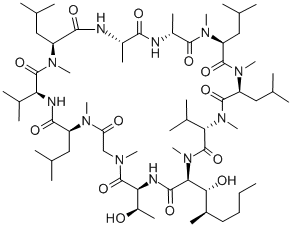 双氢环孢菌素C, 63556-15-0, 结构式