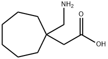 1-(aminomethyl)cycloheptaneacetic acid Struktur