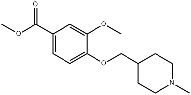 Methyl 4-((1-Methylpiperidin-4-yl)Methoxy)-3-Methoxybenzoate Structure