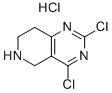2,4-Dichloro-5,6,7,8-tetrahydropyrido[4,3-d]pyrimidine hydrochloride 化学構造式
