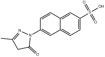 6-(4-hydroxy-3-methyl-1H-pyrazol-1-yl)naphthalene-2-sulfonic acid Struktur