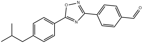 4-[5-(4-ISOBUTYL-PHENYL)-[1,2,4]OXADIAZOL-3-YL]-BENZALDEHYDE Struktur