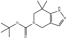 7,7-二甲基-1,4,6,7-四氢吡唑并[4,3-C]吡啶-5-羧酸叔丁酯, 635712-88-8, 结构式