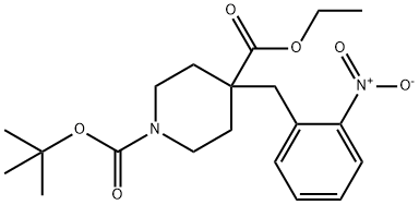 ETHYL N-BOC-4-(2-NITROBENZYL)PIPERIDINE-4-CARBOXYLATE Structure
