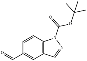 1-N-BOC-5-甲酰-吲唑, 635713-71-2, 结构式