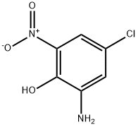 2-氨基-4-氯-6-硝基苯酚, 6358-08-3, 结构式