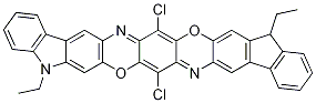 8,18-ジクロロ-5,15-ジエチル-5,15-ジヒドロジインドロ[3,2-b:3',2'-m]トリフェノジオキサジン 化学構造式