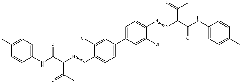 2,2'-(3,3'-ジクロロビフェニル-4,4'-ジイルビスアゾ)ビス[N-(4-メチルフェニル)-3-オキソブタンアミド] 化学構造式