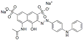 5-(Acetylamino)-4-hydroxy-3-[[4-(phenylamino)phenyl]azo]-2,7-naphthalenedisulfonic acid disodium salt Structure