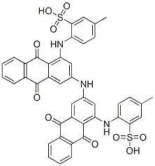 2,2'-[Iminobis[(9,10-dihydro-9,10-dioxoanthracene-3,1-diyl)imino]]bis[5-methylbenzenesulfonic acid] Structure