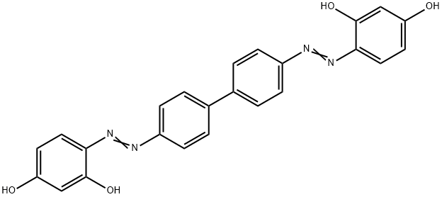 1,3-Benzenediol, 4,4-1,1-biphenyl-4,4-diylbis(azo)bis- Struktur