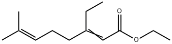 ethyl 3-ethyl-7-methyl-2,6-octadienoate Struktur