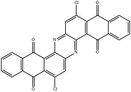 8,17-ジクロロ-5,9,14,18-アントラジンテトラオン 化学構造式