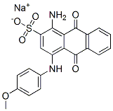 1-氨基-9,10-二氢-4-[(4-甲氧基苯基)氨基]-9,10-二氧代-2-蒽磺酸单钠盐, 63589-10-6, 结构式
