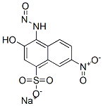 3-Hydroxy-7-nitro-4-(nitrosoamino)-1-naphthalenesulfonic acid sodium salt Struktur