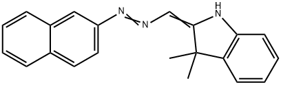 3,3-dimethyl-2-[(2-naphthylazo)methylene]indoline Structure