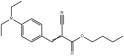 3-[4-(Diethylamino)phenyl]-2-cyanopropenoic acid butyl ester,6359-42-8,结构式