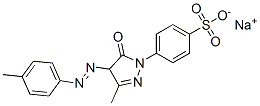 4-[4,5-Dihydro-3-methyl-4-[(4-methylphenyl)azo]-5-oxo-1H-pyrazol-1-yl]benzenesulfonic acid sodium salt Struktur